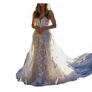 NEW ESSENCE OF AUSTRALIA dreamy boho a-line wedding dress in ivory/ivory
